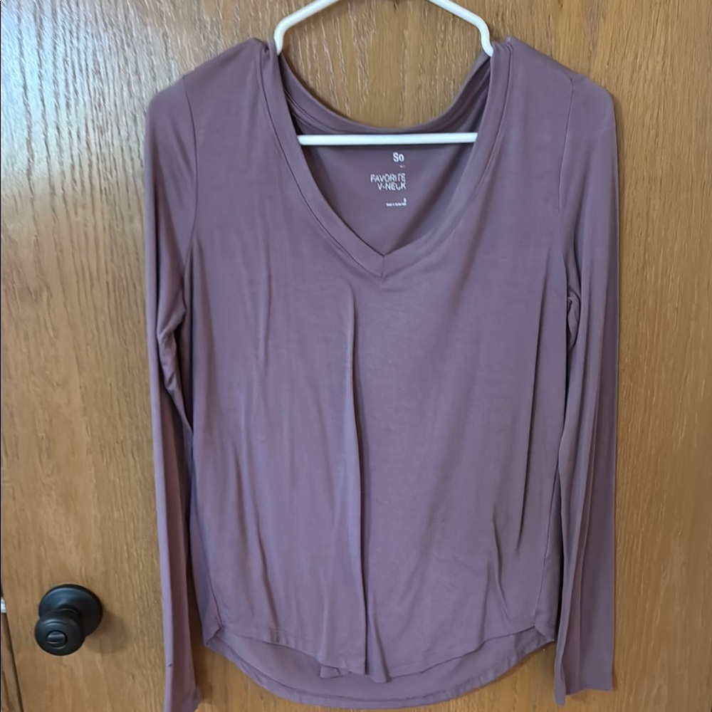 SO Mauve Long Sleeve Top